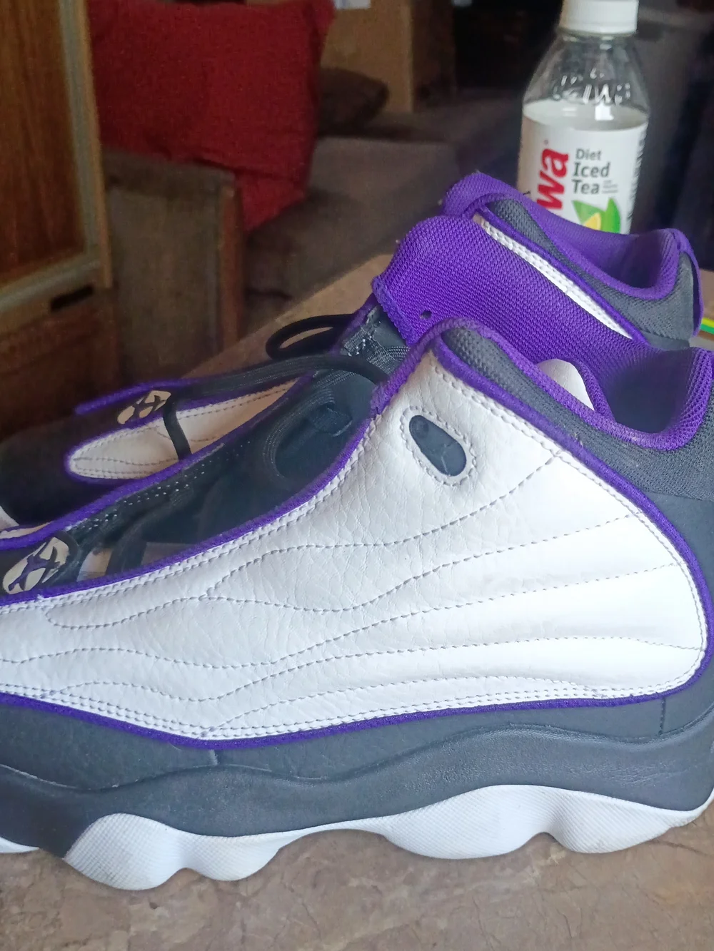 Jordan Air Jordan Pro Strong GS Kids Sneaker US 7Y Black White Purple